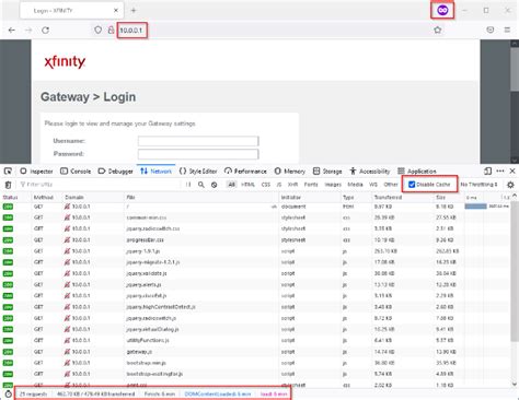 10 0 0 1 xfinity admin.